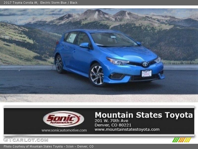 Electric Storm Blue / Black 2017 Toyota Corolla iM
