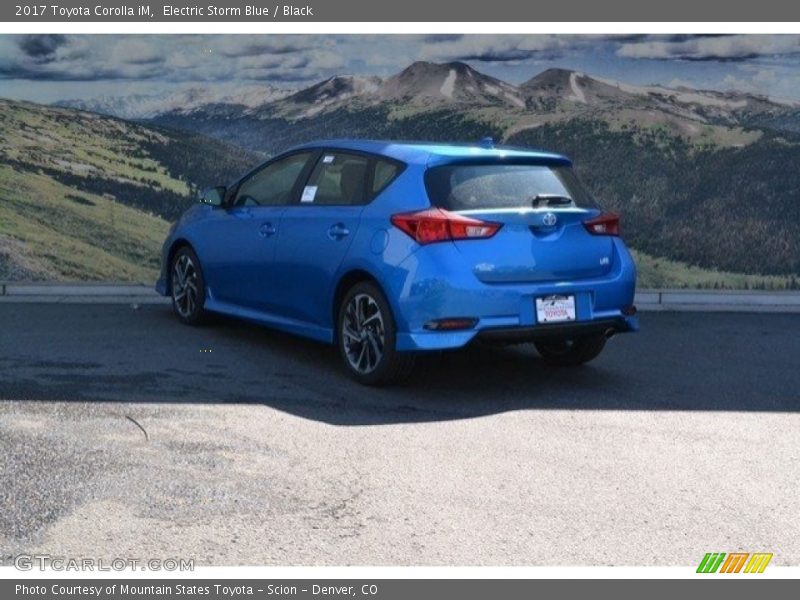 Electric Storm Blue / Black 2017 Toyota Corolla iM