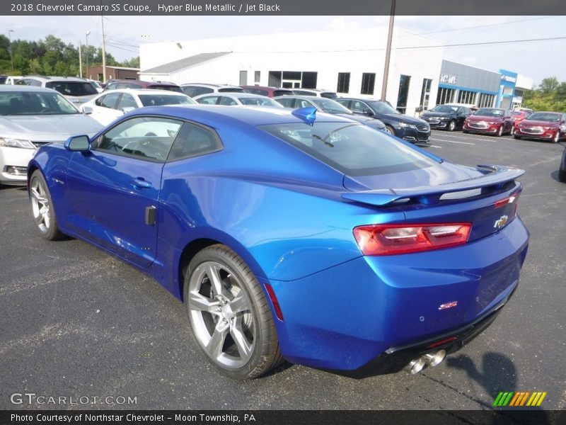 Hyper Blue Metallic / Jet Black 2018 Chevrolet Camaro SS Coupe