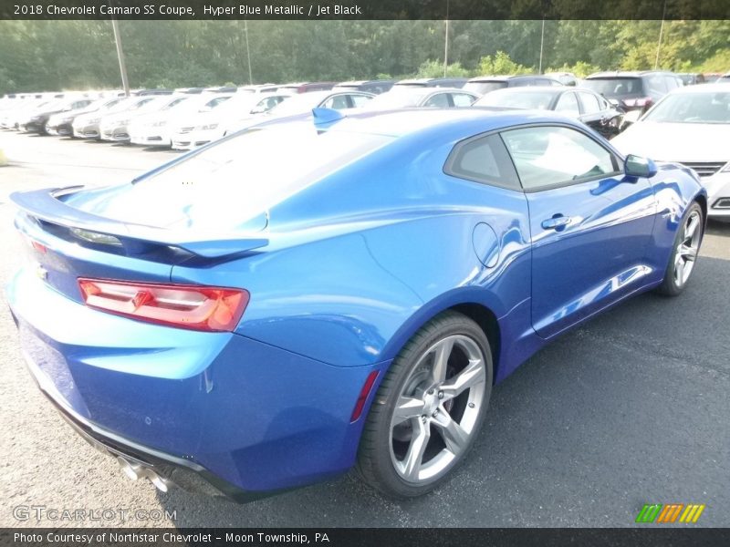 Hyper Blue Metallic / Jet Black 2018 Chevrolet Camaro SS Coupe