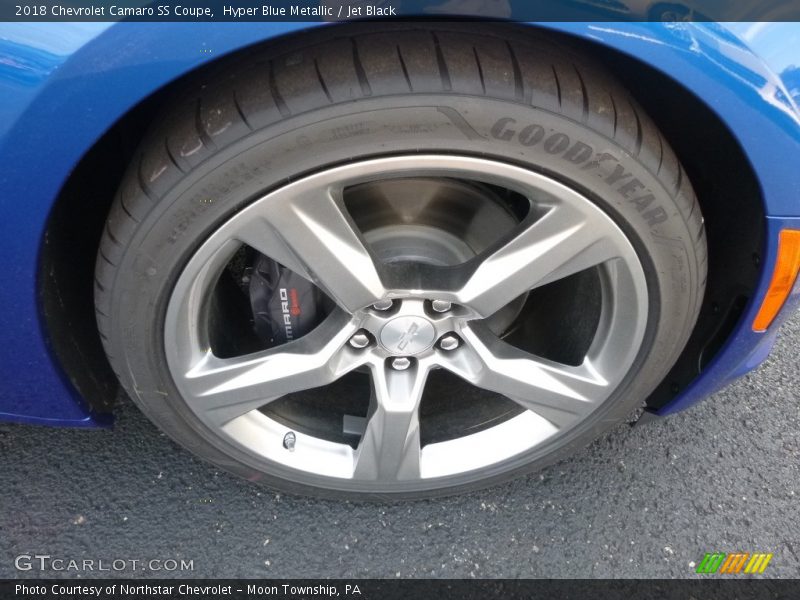 Hyper Blue Metallic / Jet Black 2018 Chevrolet Camaro SS Coupe