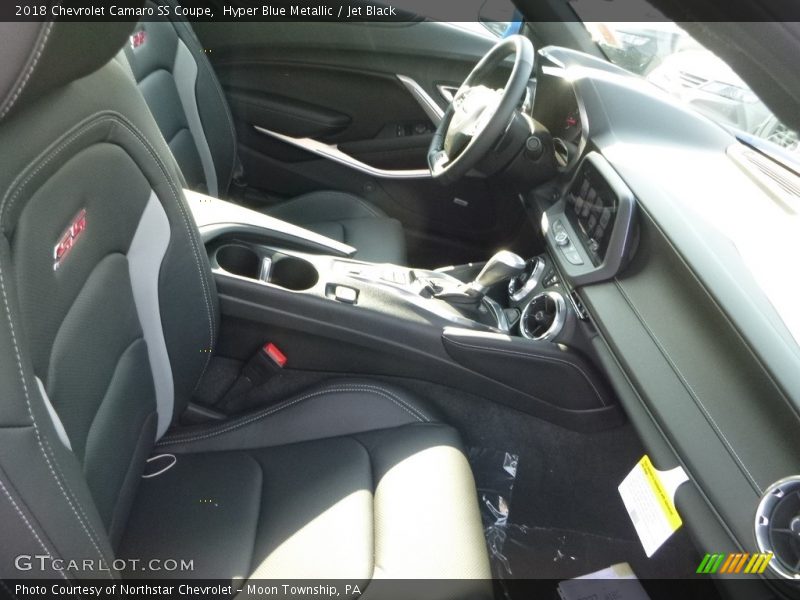 Hyper Blue Metallic / Jet Black 2018 Chevrolet Camaro SS Coupe