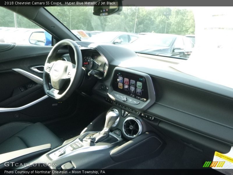 Hyper Blue Metallic / Jet Black 2018 Chevrolet Camaro SS Coupe