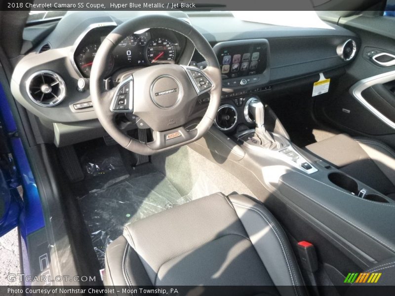 Hyper Blue Metallic / Jet Black 2018 Chevrolet Camaro SS Coupe
