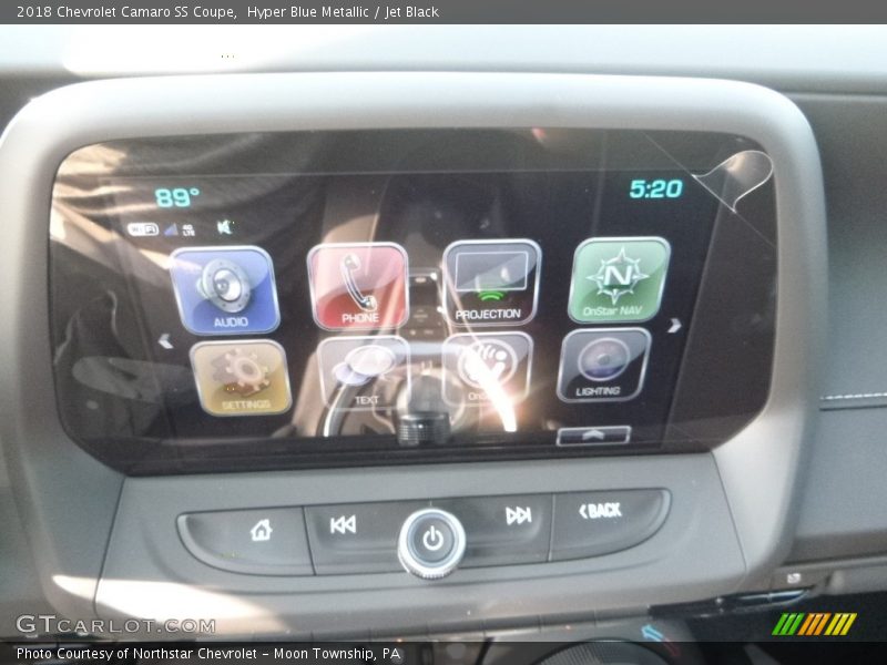 Hyper Blue Metallic / Jet Black 2018 Chevrolet Camaro SS Coupe