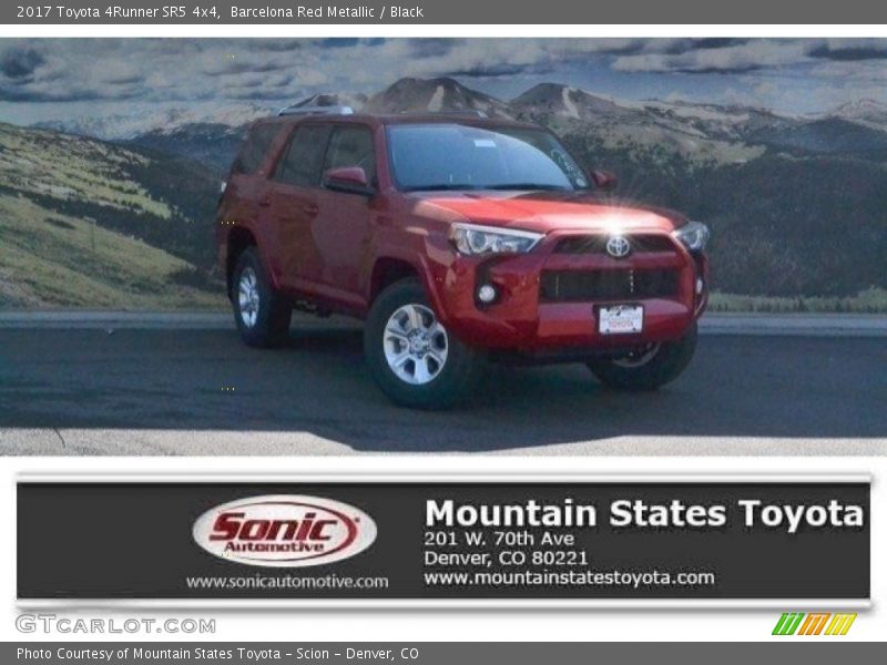 Barcelona Red Metallic / Black 2017 Toyota 4Runner SR5 4x4