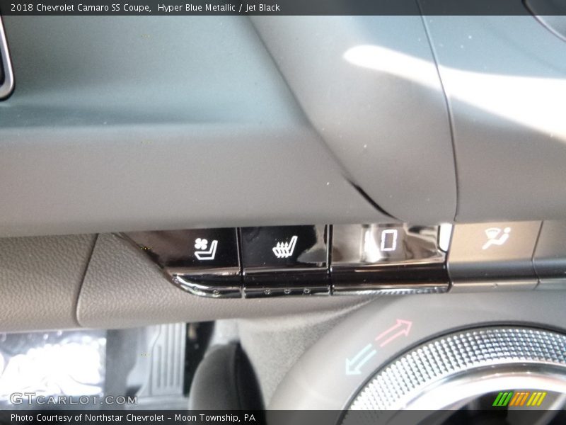 Hyper Blue Metallic / Jet Black 2018 Chevrolet Camaro SS Coupe