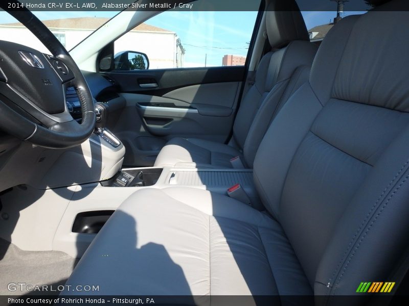 Alabaster Silver Metallic / Gray 2014 Honda CR-V EX-L AWD