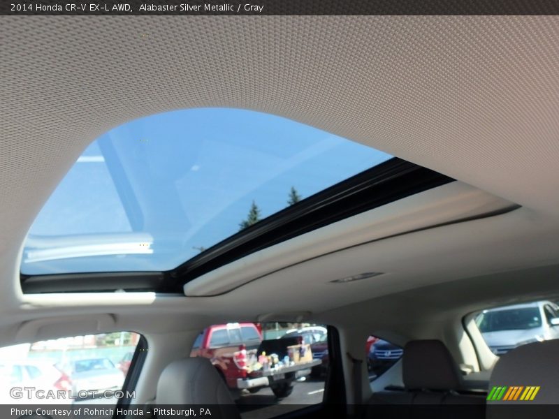 Alabaster Silver Metallic / Gray 2014 Honda CR-V EX-L AWD
