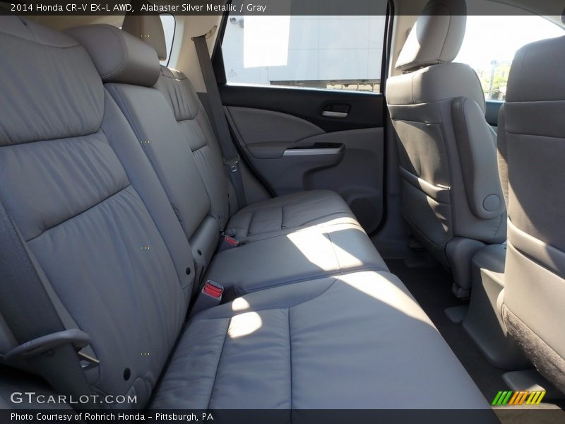 Alabaster Silver Metallic / Gray 2014 Honda CR-V EX-L AWD