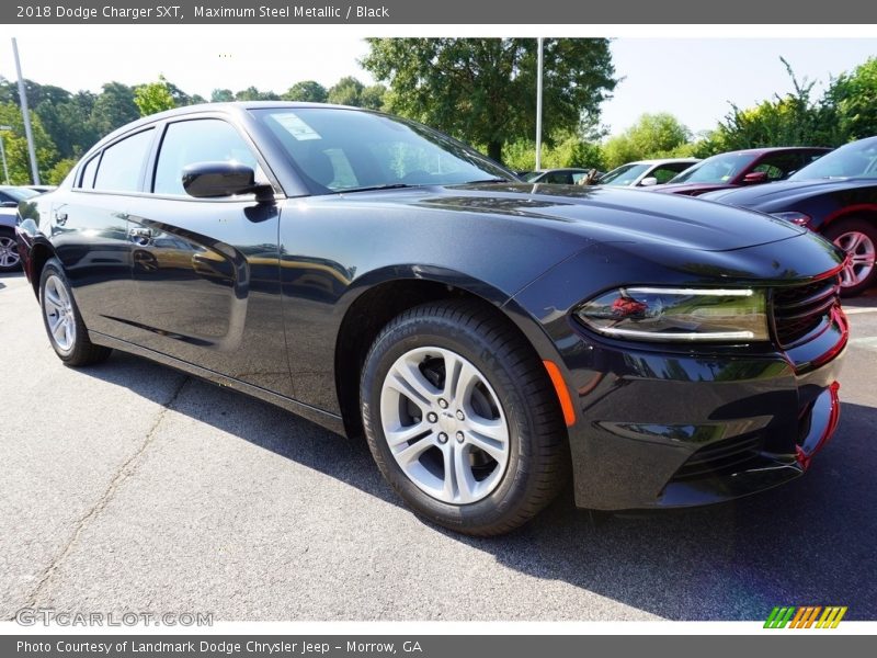 Maximum Steel Metallic / Black 2018 Dodge Charger SXT