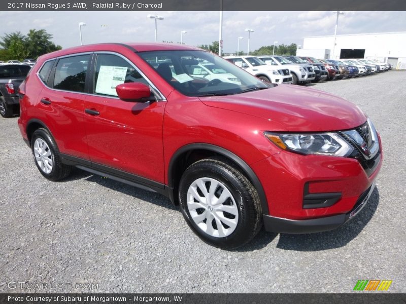 Palatial Ruby / Charcoal 2017 Nissan Rogue S AWD