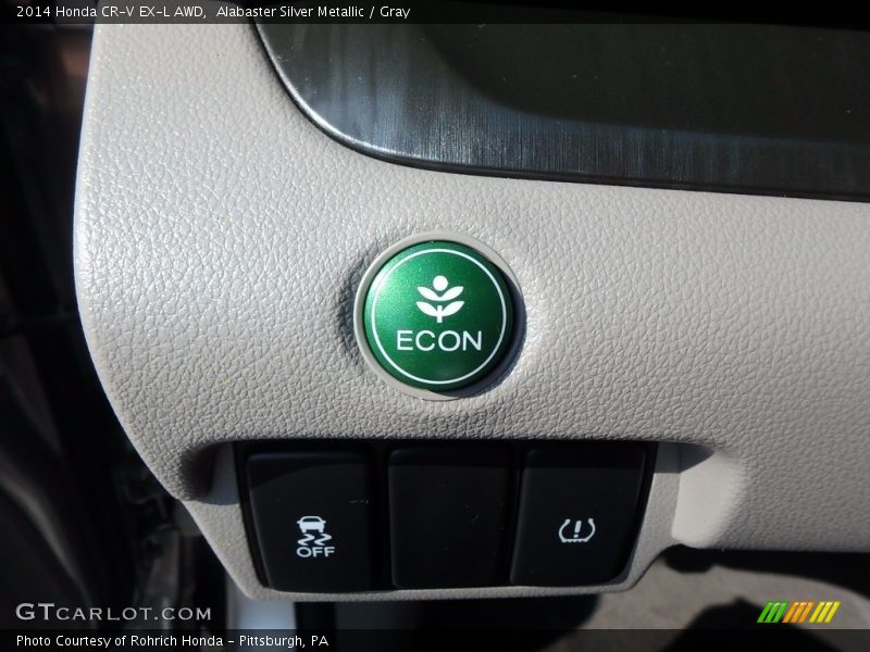 Alabaster Silver Metallic / Gray 2014 Honda CR-V EX-L AWD