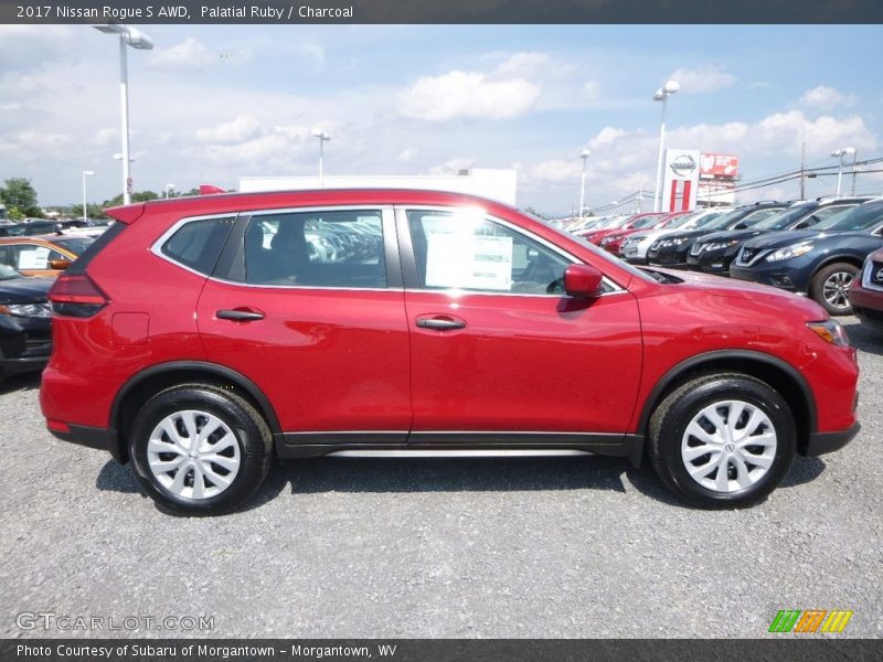 Palatial Ruby / Charcoal 2017 Nissan Rogue S AWD