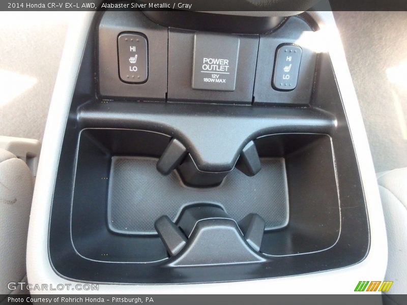 Alabaster Silver Metallic / Gray 2014 Honda CR-V EX-L AWD