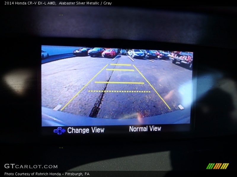 Alabaster Silver Metallic / Gray 2014 Honda CR-V EX-L AWD