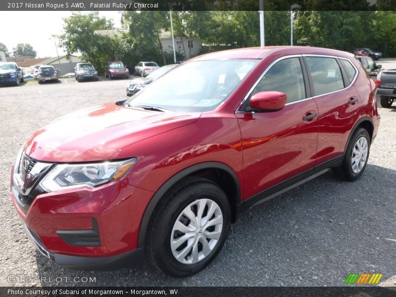 Palatial Ruby / Charcoal 2017 Nissan Rogue S AWD