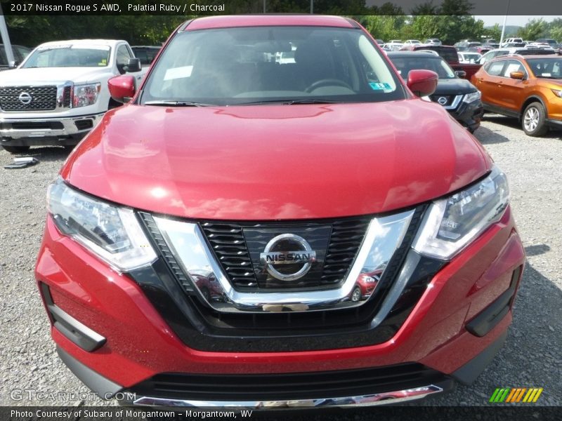 Palatial Ruby / Charcoal 2017 Nissan Rogue S AWD