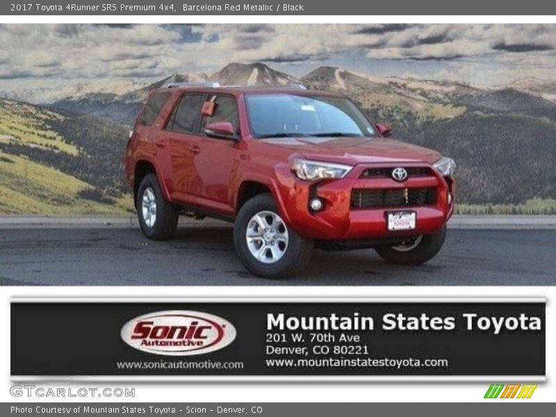 Barcelona Red Metallic / Black 2017 Toyota 4Runner SR5 Premium 4x4