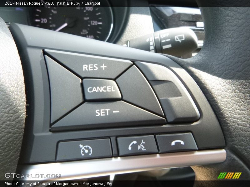Palatial Ruby / Charcoal 2017 Nissan Rogue S AWD