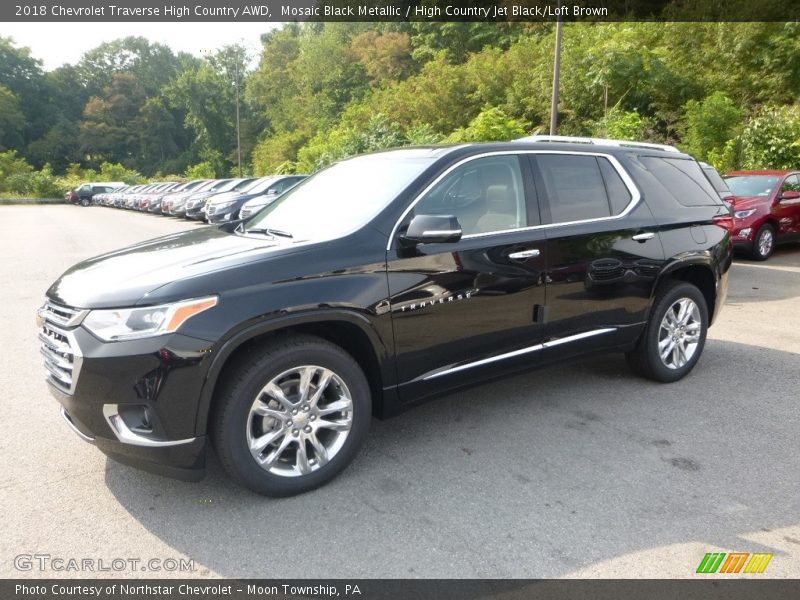 Mosaic Black Metallic / High Country Jet Black/Loft Brown 2018 Chevrolet Traverse High Country AWD