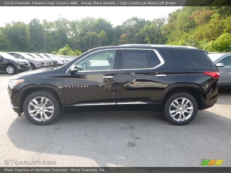 Mosaic Black Metallic / High Country Jet Black/Loft Brown 2018 Chevrolet Traverse High Country AWD