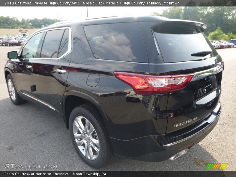 Mosaic Black Metallic / High Country Jet Black/Loft Brown 2018 Chevrolet Traverse High Country AWD