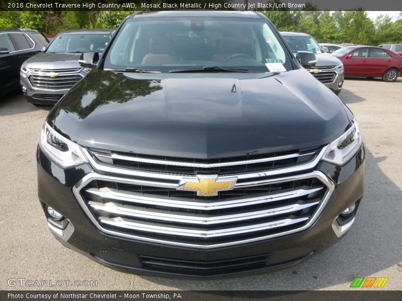 Mosaic Black Metallic / High Country Jet Black/Loft Brown 2018 Chevrolet Traverse High Country AWD