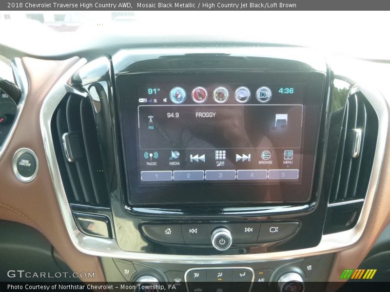 Mosaic Black Metallic / High Country Jet Black/Loft Brown 2018 Chevrolet Traverse High Country AWD
