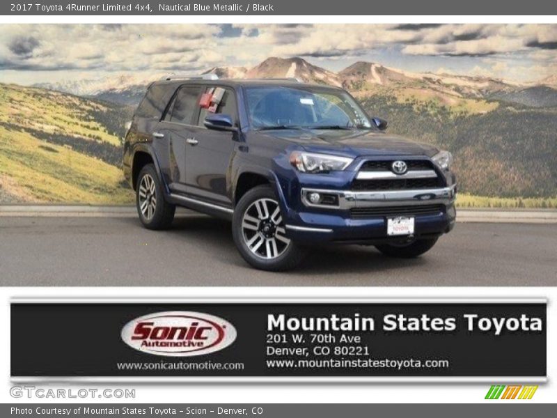 Nautical Blue Metallic / Black 2017 Toyota 4Runner Limited 4x4