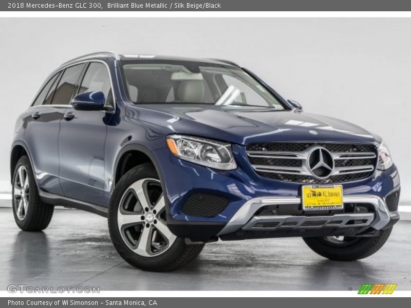 Brilliant Blue Metallic / Silk Beige/Black 2018 Mercedes-Benz GLC 300