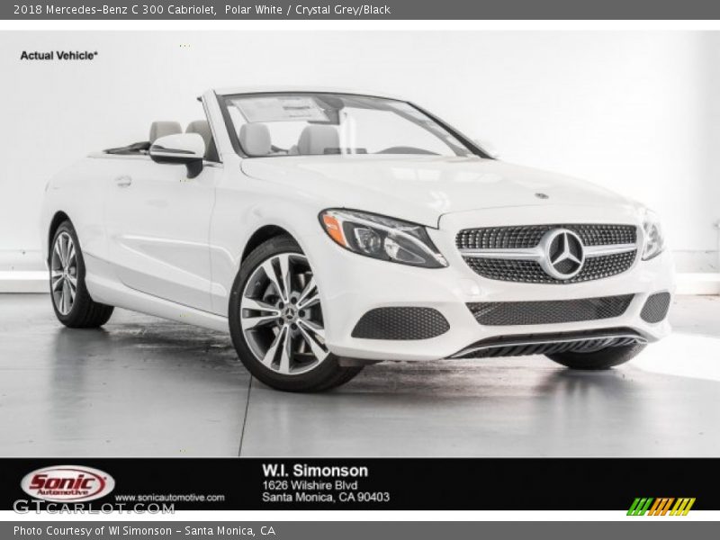 Polar White / Crystal Grey/Black 2018 Mercedes-Benz C 300 Cabriolet