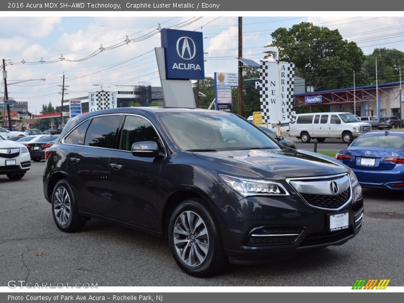 Graphite Luster Metallic / Ebony 2016 Acura MDX SH-AWD Technology