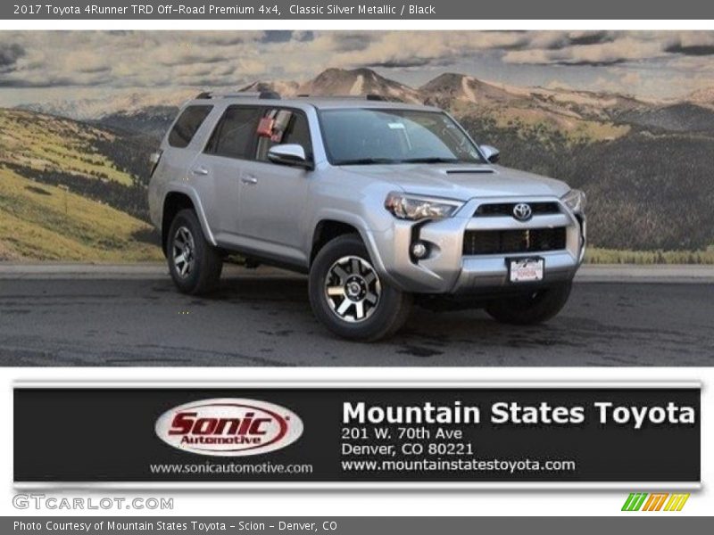 Classic Silver Metallic / Black 2017 Toyota 4Runner TRD Off-Road Premium 4x4