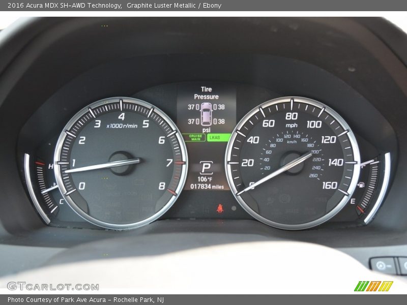 Graphite Luster Metallic / Ebony 2016 Acura MDX SH-AWD Technology
