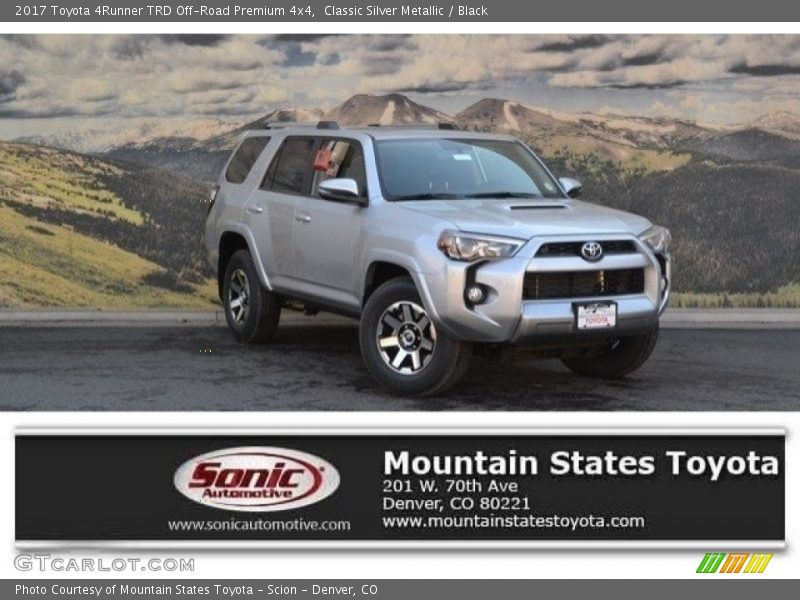 Classic Silver Metallic / Black 2017 Toyota 4Runner TRD Off-Road Premium 4x4