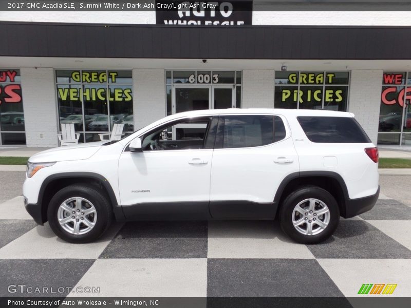 Summit White / Dark Ash Gray/Light Ash Gray 2017 GMC Acadia SLE