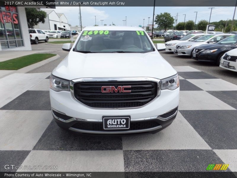 Summit White / Dark Ash Gray/Light Ash Gray 2017 GMC Acadia SLE