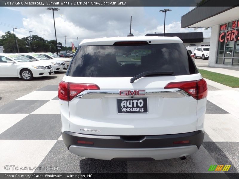 Summit White / Dark Ash Gray/Light Ash Gray 2017 GMC Acadia SLE