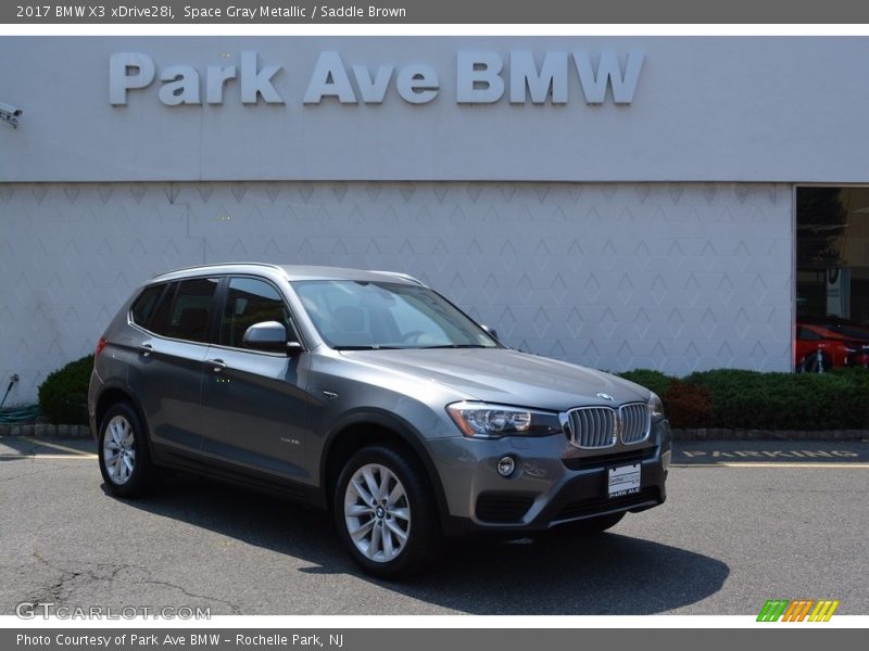Space Gray Metallic / Saddle Brown 2017 BMW X3 xDrive28i