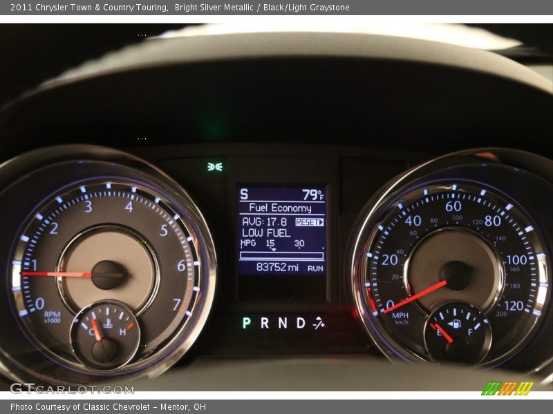 Bright Silver Metallic / Black/Light Graystone 2011 Chrysler Town & Country Touring