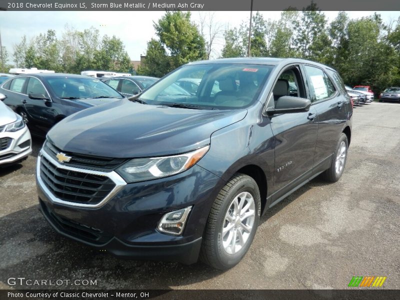 Storm Blue Metallic / Medium Ash Gray 2018 Chevrolet Equinox LS