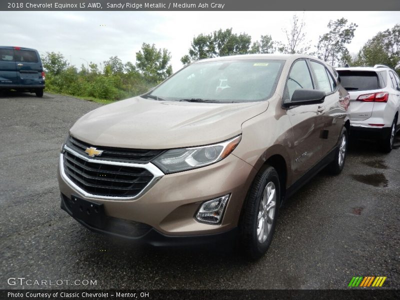 Sandy Ridge Metallic / Medium Ash Gray 2018 Chevrolet Equinox LS AWD