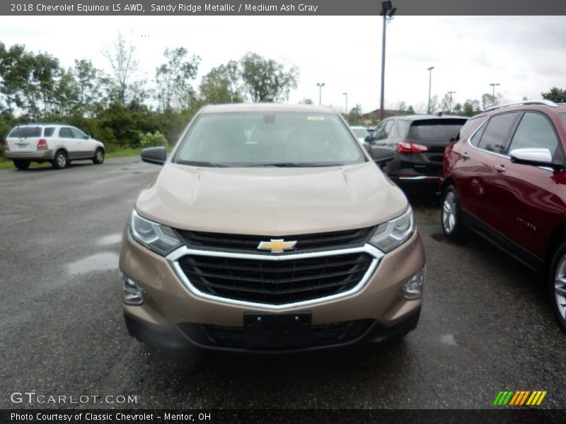 Sandy Ridge Metallic / Medium Ash Gray 2018 Chevrolet Equinox LS AWD