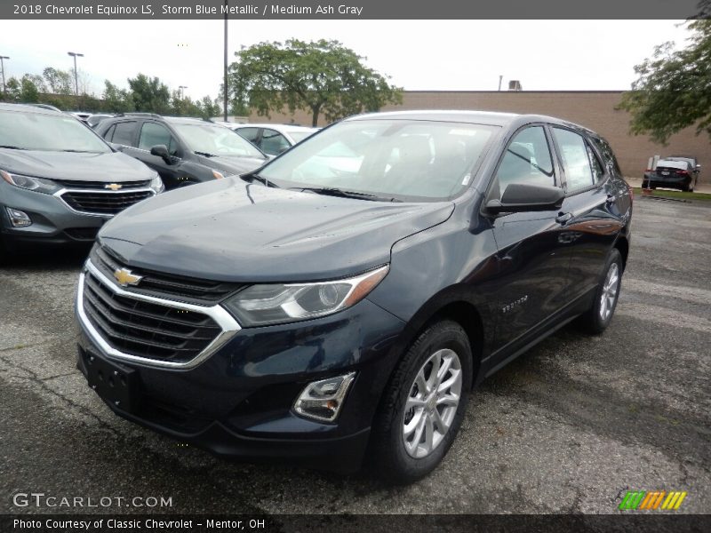 Storm Blue Metallic / Medium Ash Gray 2018 Chevrolet Equinox LS