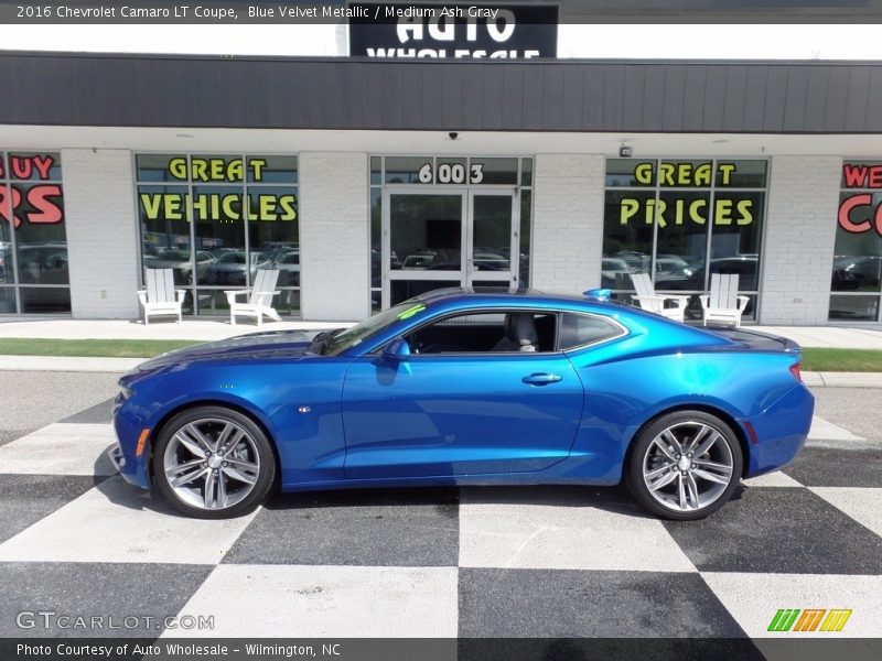 Blue Velvet Metallic / Medium Ash Gray 2016 Chevrolet Camaro LT Coupe