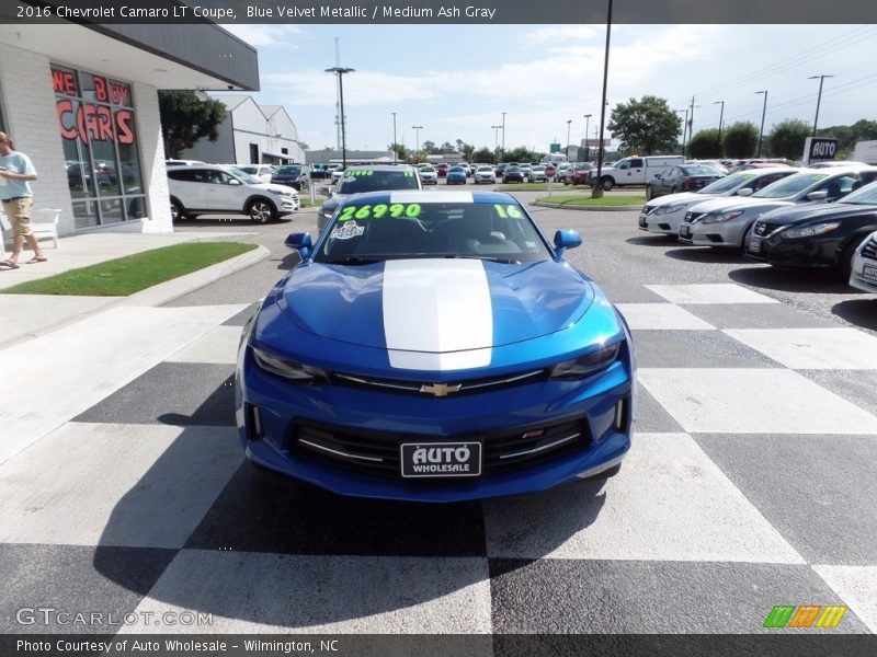 Blue Velvet Metallic / Medium Ash Gray 2016 Chevrolet Camaro LT Coupe