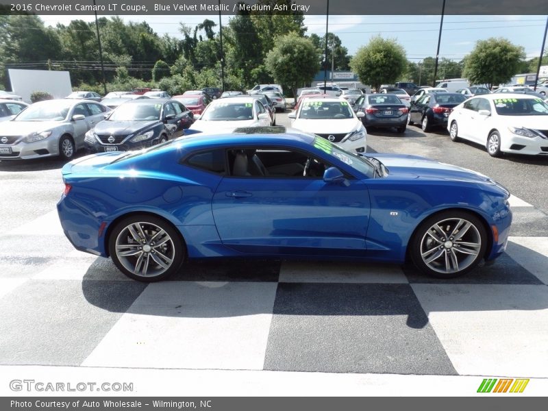 Blue Velvet Metallic / Medium Ash Gray 2016 Chevrolet Camaro LT Coupe