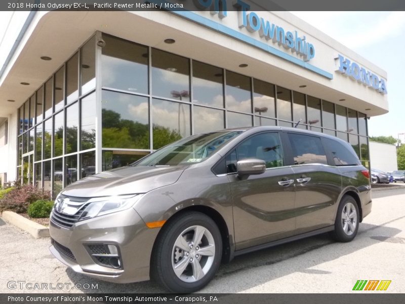 Pacific Pewter Metallic / Mocha 2018 Honda Odyssey EX-L