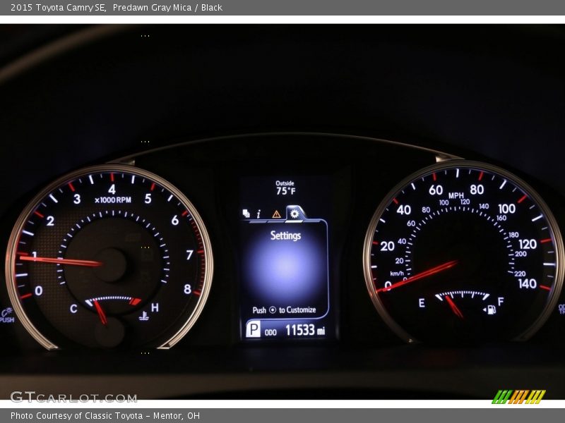 Predawn Gray Mica / Black 2015 Toyota Camry SE